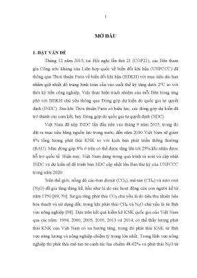 Luận văn nghiên cứu xây dựng phương pháp luận và tính toán dấu vết các bon cho sản phẩm lúa gạo tại vùng đồng bằng sông hồng
