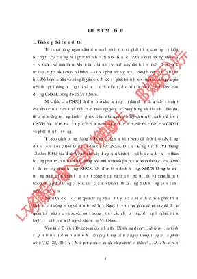 Luận văn tăng trưởng kinh tế gắn với công bằng và tiến bộ xã hội ở thành phố huế tỉnh thừa thiên huế