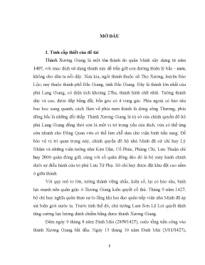Luận văn di tích thành xương giang bắc giang qua hai lần khai quật