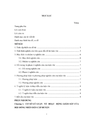 Luận văn hoạt động giám sát của hội đồng nhân dân huyện dầu tiếng tỉnh bình dương