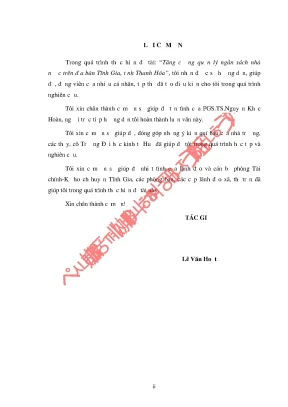 Luận văn tăng cường quản lý ngân sách nhà nước trên địa bàn tĩnh gia tỉnh thanh hóa