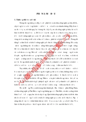 Luận văn việc làm và thu nhập của người nông dân sau thu hồi đất nông nghiệp trong quá trình đô thị hóa ở thị xã hương thủy tỉnh thừa thiên huế