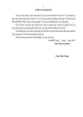 Luận văn tạo động lực cho viên chức khối hành chính cơ sở ii trường đại học ngoại thương tại thành phố hồ chí minh thực trạng và giải pháp