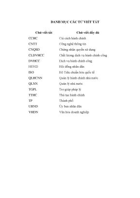 Luận văn chất lượng cung ứng dịch vụ hành chính công ở quận hoàn kiếm thành phố hà nội