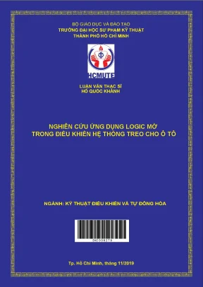 Luận văn thạc sĩ hcmute nghiên cứu ứng dụng logic mờ trong điều khiển hệ thống treo cho ô tô