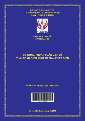 Luận văn thạc sĩ hcmute sử dụng thuật toán gsa để tính toán điều phối tổ máy phát điện