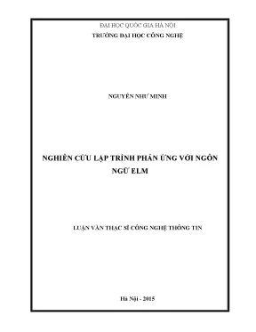 Luận văn thạc sĩ nghiên cứu lập trình phản ứng với ngôn ngữ elm
