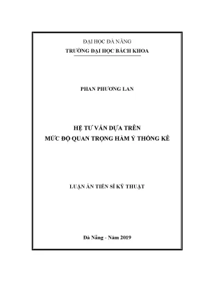 Luận án tiến sĩ hệ tư vấn dựa trên mức độ quan trọng hàm ý thống kê