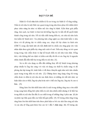 Luận án nghiên cứu ứng dụng kính hiển vi trong điều trị nội nha răng hàm lớn thứ nhất hàm trên
