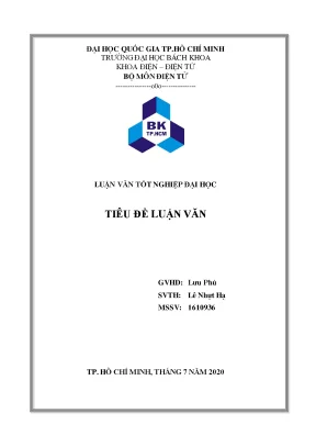 Luận văn tốt nghiệp đại học đề tài hệ thống cảnh báo gia dụng