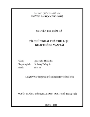 Luận văn thạc sĩ tổ chức khai thác dữ liệu giao thông vận tải