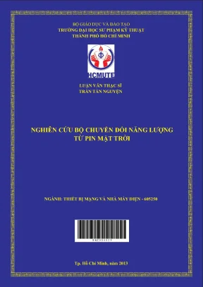 Luận văn thạc sĩ hcmute nghiên cứu bộ chuyển đổi năng lượng từ pin mặt trời