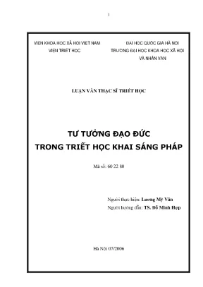 Luận văn thạc sĩ tư tưởng đạo đức trong triết học khai sáng pháp