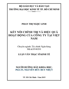 Luận văn thạc sĩ kết nối chính trị và hiệu quả hoạt động của công ty tại việt nam