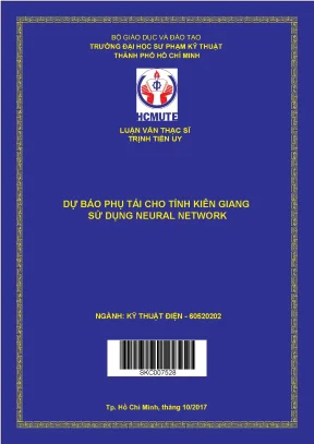 Luận văn thạc sĩ hcmute dự báo phụ tải cho tỉnh kiên giang sử dụng neural network