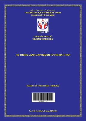 Luận văn thạc sĩ hcmute hệ thống lạnh cấp nguồn từ pin mặt trời