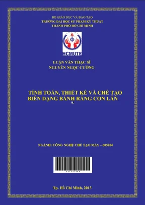Luận văn thạc sĩ hcmute tính toán thiết kế và chế tạo biên dạng bánh răng con lăn