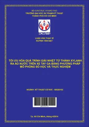 Luận văn thạc sĩ hcmute tối ưu hóa quá trình giải nhiệt áo nước xylanh của xe tay ga bằng phương pháp mô phỏng số học và thực nghiệm