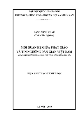 Luận văn thạc sĩ mối quan hệ giữa phật giáo và tín ngưỡng dân gian việt nam qua nghiên cứu một số ngôi chùa đồng bằng bắc bộ