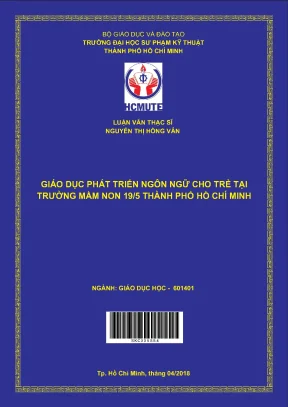 Luận văn thạc sĩ hcmute giáo dục phát triển ngôn ngữ cho trẻ tại trường mầm non 19 5 tp hồ chí minh