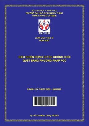Luận văn thạc sĩ hcmute điều khiển động cơ dc không chổi quét bằng phương pháp foc