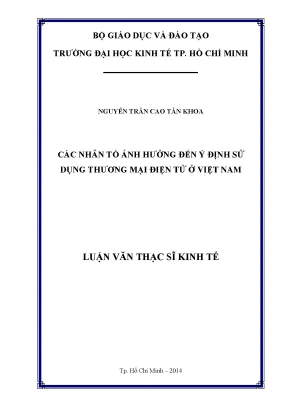 Luận văn thạc sĩ các nhân tố ảnh hưởng đến ý định sử dụng thương mại điện tử ở việt nam