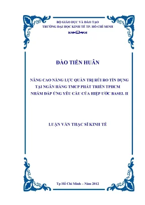Luận văn thạc sĩ nâng cao năng lực quản trị rủi ro tín dụng tại ngân hàng thương mại cổ phần phát triển thành phố hồ chí minh nhằm đáp ứng yêu cầu của hiệp ước basel ii