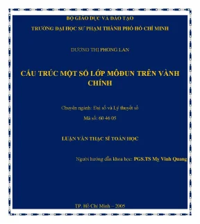 Luận văn thạc sĩ cấu trúc một số lớp môđun trên vành chính