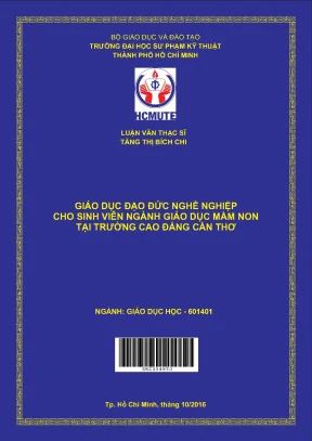 Luận văn thạc sĩ hcmute giáo dục đạo đức nghề nghiệp cho sinh viên ngành giáo dục mầm non tại trường cao đẳng cần thơ