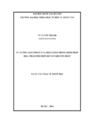 Luận văn thạc sĩ tư tưởng giải thoát của phật giáo trong kinh pháp hoa phẩm phổ hiền bồ tát khuyến phát
