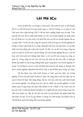 Luận văn tốt nghiệp kế toán tập hợp chi phí sản xuất và tính giá thành sản phẩm ở công ty tnhh bánh kẹo thủ đô