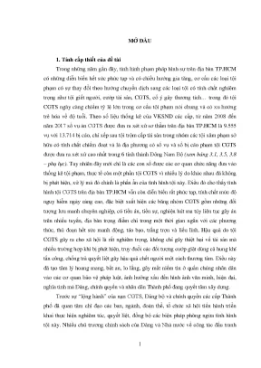 Luận án phòng ngừa tình hình tội cướp giật tài sản trên địa bàn thành phồ hồ chí minh
