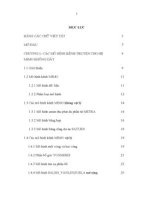 Luận văn thạc sĩ mô hình tổng quát cho các kênh truyền hệ mimo không dây