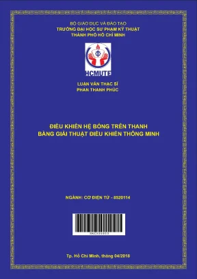 Luận văn thạc sĩ hcmute điều khiển hệ bóng trên thanh bằng giải thuật điều khiển thông minh