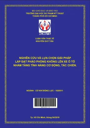 Luận văn thạc sĩ hcmute nghiên cứu và lựa chọn giải pháp lắp đặt pháo phòng không lên xe ô tô nhằm tăng tính năng cơ động tác chiến