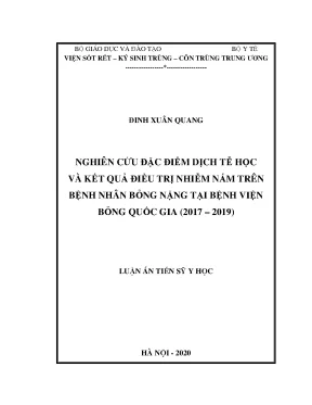 Luận án tiến sĩ nghiên cứu đặc điểm dịch tễ học và kết quả điều trị nhiễm nấm trên bệnh nhân bỏng nặng tại bệnh viện bỏng quốc gia 2017 2019