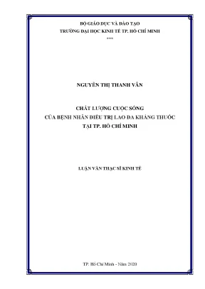 Luận văn thạc sĩ chất lượng cuộc sống của bệnh nhân điều trị lao đa kháng thuốc tại tp hồ chí minh