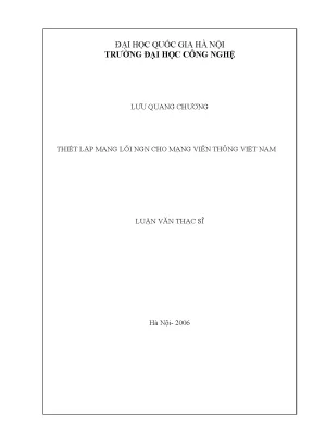 Luận văn thạc sĩ thiết lập mạng lõi ngn cho mạng viễn thông việt nam