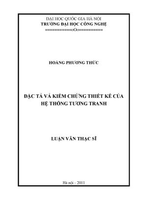 Luận văn thạc sĩ đặc tả và kiểm chứng thiết kế của hệ thống tương tranh