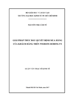 Luận văn thạc sĩ giải pháp thúc đẩy quyết định mua hàng của khách hàng trên website robins vn