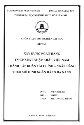 Luận văn thạc sĩ xây dựng ngân hàng tmcp xuất nhập khẩu việt nam thành tập đoàn tài chính ngân hàng theo mô hình ngân hàng đa năng