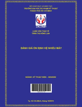 Luận văn thạc sĩ hcmute đánh giá ổn định hệ nhiều máy