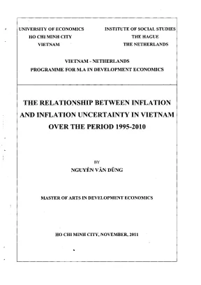 Luận văn thạc sĩ the relationship between inflation and inflation uncertainty in viet nam over the period 1995 2010