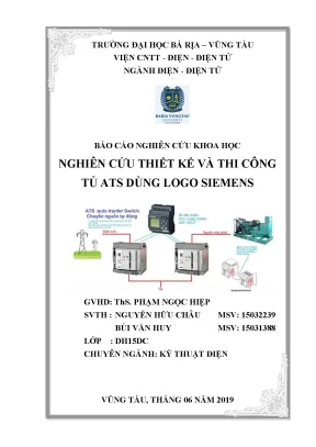 Luận văn thạc sĩ nghiên cứu thiết kế và thi công tủ ats dùng logo siemens