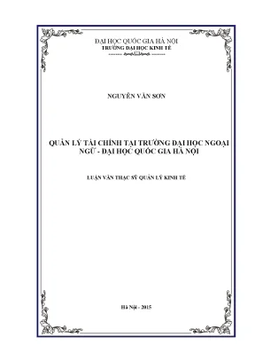 Luận văn thạc sĩ quản lý tài chính tại trường đại học ngoại ngữ đại học quốc gia hà nội