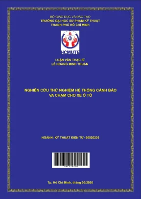 Luận văn thạc sĩ hcmute nghiên cứu thử nghiệm hệ thống cảnh báo va chạm cho xe ô tô