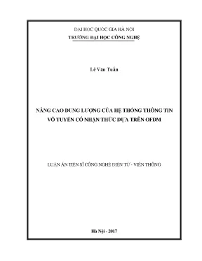Luận án tiến sĩ nâng cao dung lượng của hệ thống thông tin vô tuyến có nhận thức dựa trên ofdm