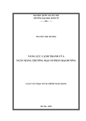 Luận văn thạc sĩ năng lực cạnh tranh của ngân hàng thương mại cổ phần đại dương