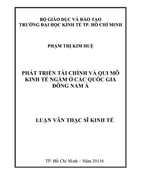Luận văn thạc sĩ phát triển tài chính và quy mô kinh tế ngầm ở các quốc gia đông nam á