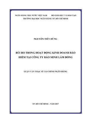 Luận văn thạc sĩ rủi ro trong hoạt động kinh doanh bảo hiểm tại công ty bảo minh lâm đồng